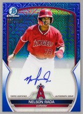 2023 Bowman Chrome Mega Box Auto Nelson Rada #BMA-NR Blue Mojo Refractor /150