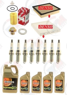 Tune Up Kit w/ 9QTS ENEOS 0W-20 fits 2014-2018 TOYOTA TUNDRA V8 4.6L & 5.7L
