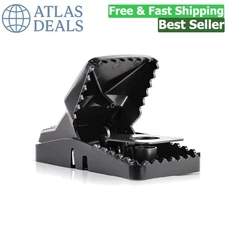 4 Large Instant Kill Rat Traps – Powerful Steel Spring, Hands-Free Disposal