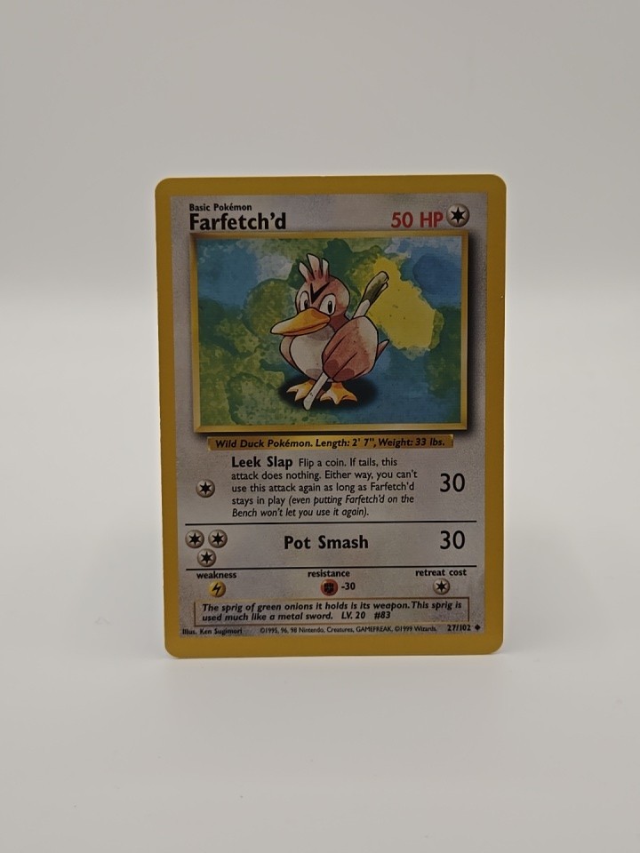FARFETCH'D - 27/102 - VINTAGE WOTC Pokemon Card BASE SET