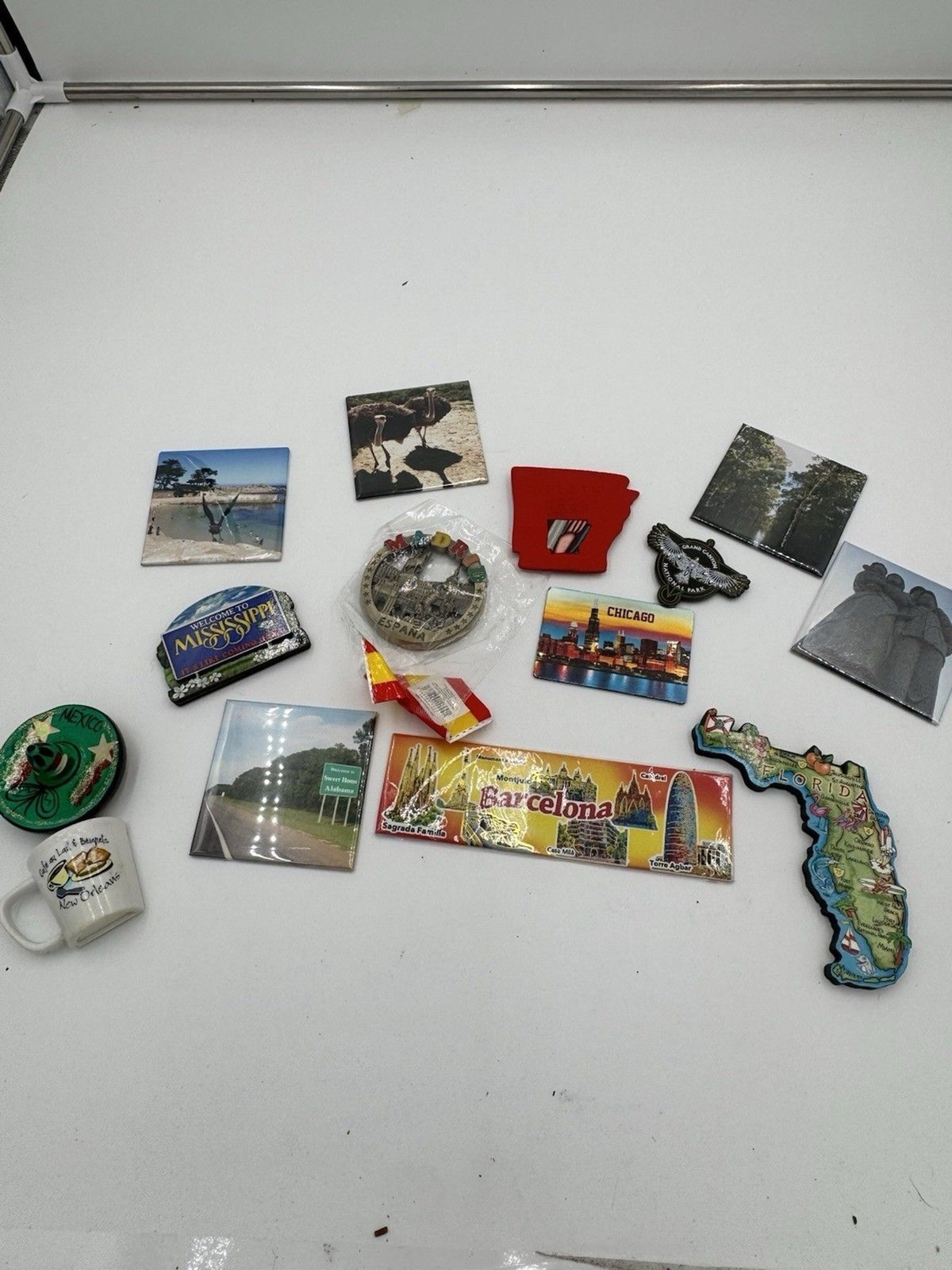 Lot of 14 Vintage Vtg Refrigerator Fridge Magnets Travel Souvenir Colorful South