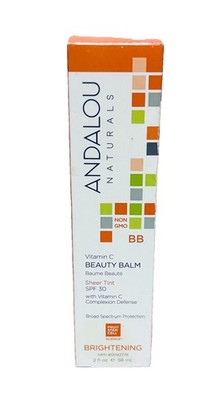 Andalou Naturals Brightening Vitamin C BB Beauty Balm Sheer Tint SPF 30 2oz