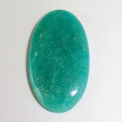 68 Kt 7X26X48 mm NATÜRLICHER GRÜNER AMAZONIT OVAL CABOCHON SCHMUCK...