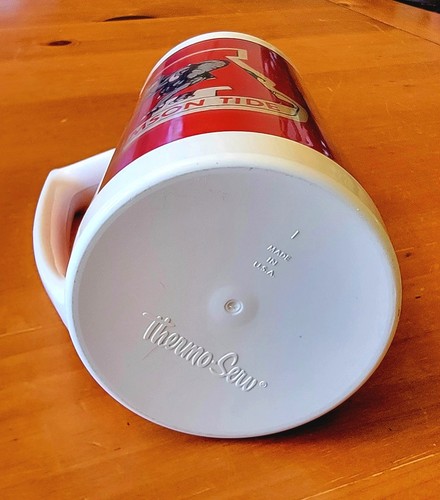 Mint Vintage 1970's Alabama Crimson Tide Football Thermo Serv Plastic Mug - Picture 3 of 5