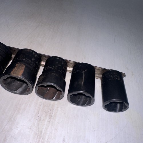 Blue Point 5pc 1/2" Drive Shallow Turbo / Twist Socket Set 3/4-1" 19mm - Picture 6 of 6