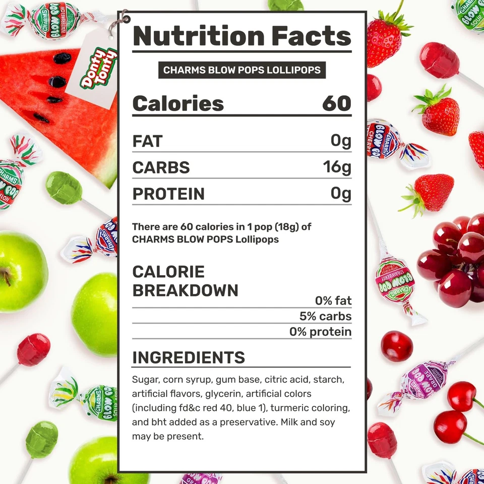 CHARMS BLOW POPS Lollipops 1 lb – Bulk Candies, Individually Wrapped (23 Pieces) - Image 2 of 4