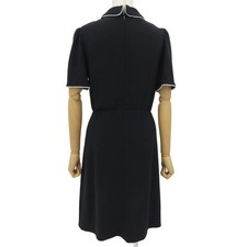 GUCCI S Short Sleeve Collared Dress Rayon Acetate Used