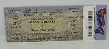 2011 Braves vs Phillies Ticket April 8 Chipper Jones Reaches 2500 MLB hits
