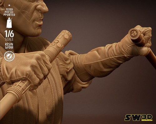 Darth Maul - Episode I - Maßstab 1:12 - Star Wars Fan Art Figur, 3D Druck - Picture 10 of 13
