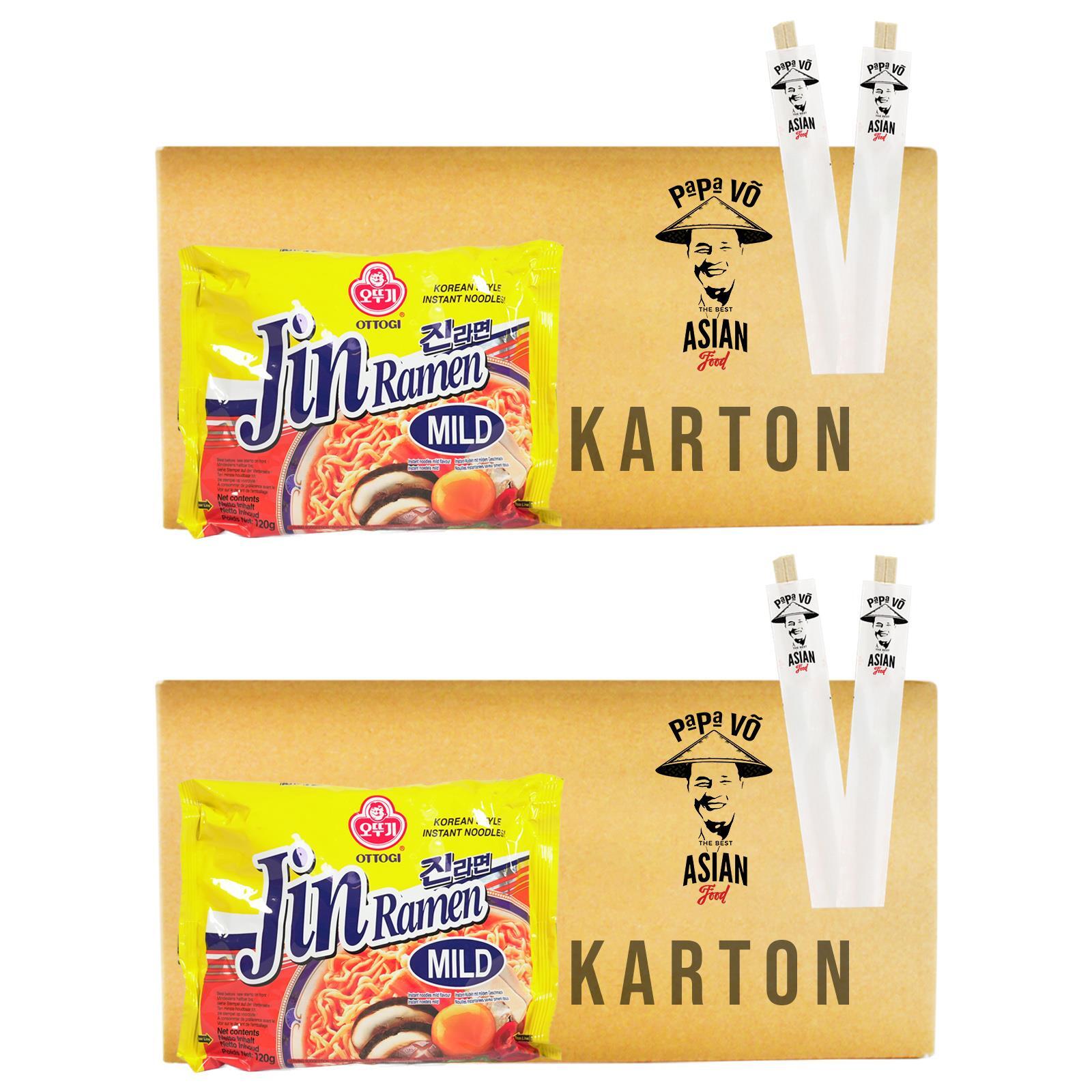 Ottogi Jin Ramen mild 40x120g Ramen Nudeln Ramen noodles Instant Nudelsuppe