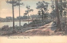 Postal de colección Florence Villa Florida Boulevard vista panorámica KK310
