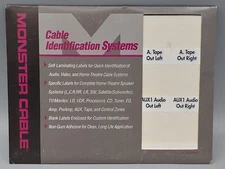 Monster Cable Labels Cable Indentification Systems ID-AV1 Audio/Video Y2K Rare