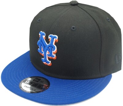 New Era New York Mets Black Royal Sidepatch Snapback Cap 9Fifty