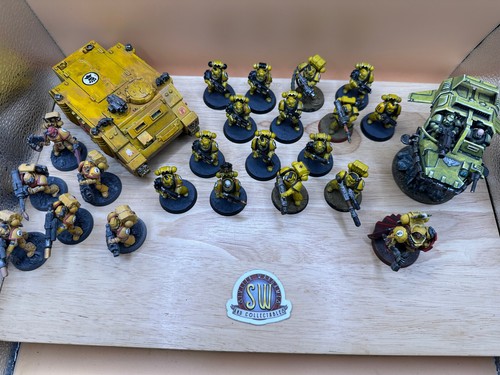 40K Space Marine Imperial Fists Army Warhammer Games Workshop Firstborn Rhino GW - Picture 8 of 8