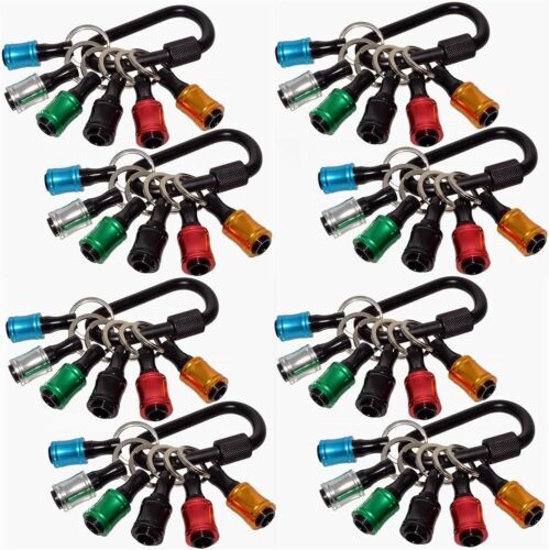 6-72pcs Bit Holder 1/4inch Drill Bit Holder Keychain for Impact Driver Pull Back - Picture 23 of 27