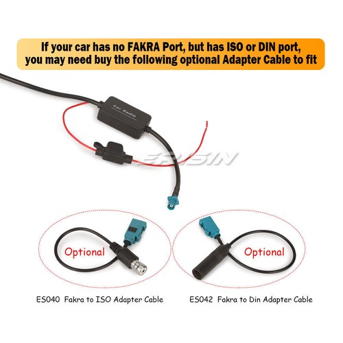 Amplifier Single Fakra Car radio Aerial adapter antenna For Audi BENZ BMW 169SGB - Picture 2 of 9