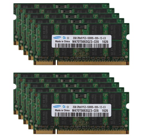 Samsung 2GB 4GB 8GB PC2-5300s DDR2 667Mhz 200pin SO-DIMM Laptop RAM Memory Lot - Picture 1 of 14