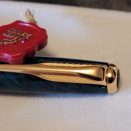 Parker Sonnet Premier Grün Laque Kugelschreiber Made in France A. 2002? Vintage - Bild 7 von 12