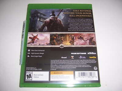 Replacement Original Box Case Xbox One XB1 - SEKIRO SHADOWS DIE
