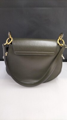 ☆送料関税込☆Chloe tess スモール ショルダーバッグ 2way☆ Chloé シャイニー＆スエードレザー製Tessスモールバッグ の茶色