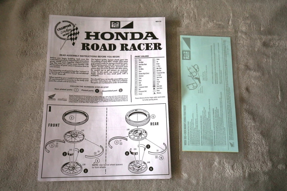 MPC HONDA ROAD RACER MANN'S DAYTONA WINNER 1/8 MPC856 NO TAMIYA NO PROTAR - Immagine 2 di 4