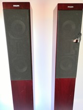 Pair Of Rare Philips Tower Speakers Mcd 709 Imdepance 4ohm No Subwoofer Speaker