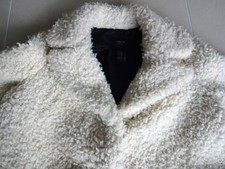 Bnwot Designer Smythe Faux Fur Boucle Biker Style Short Jacket Blazer Coat L / G