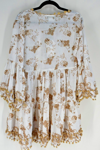 ANTICA SARTORIA 2024 WHITE & ECRU TIE FRONT DRESS ONE SIZE NWT - Picture 6 of 6