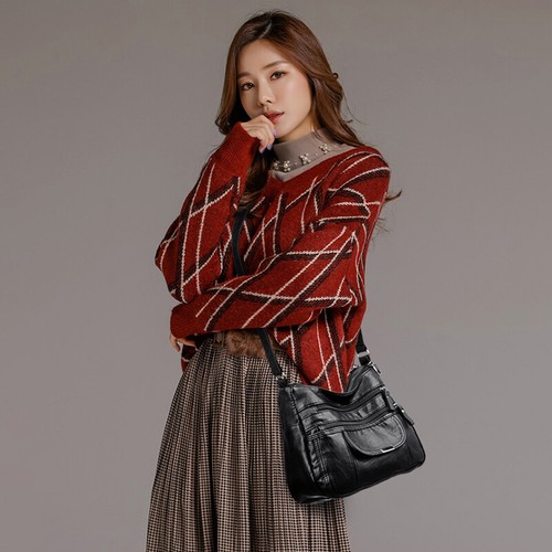 Lady PU Leather Organizer Purse Shoulder Bag Multiple Pockets Cross Body Handbag - Picture 11 of 20