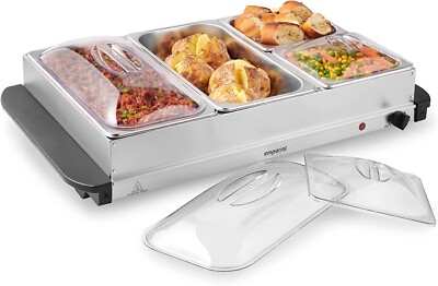 Imperial Speisenwärmer Buffet Servierer 4 Fächer Kochplatte einstellbare Temperatur - 300W