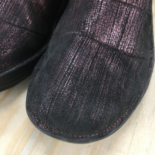 Bionica Boots Womens 10M Gilford Wedge Leather Irredescent Purple Ankle Bootie - Picture 9 of 20
