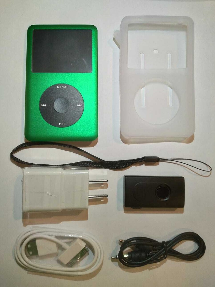 512GB SD IPOD CLASSIC GREEN BLACK! ROCKBOX! 6TH GEN! METAL FRONT