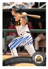 Matt Dominguez autographed baseball card 2011 Topps Pro Debut #190 Rookie