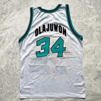 VTG 90s NBA ALL STAR 1996 HAKEEM OLAJUWON CHAMPION JERSEY SIZE 44