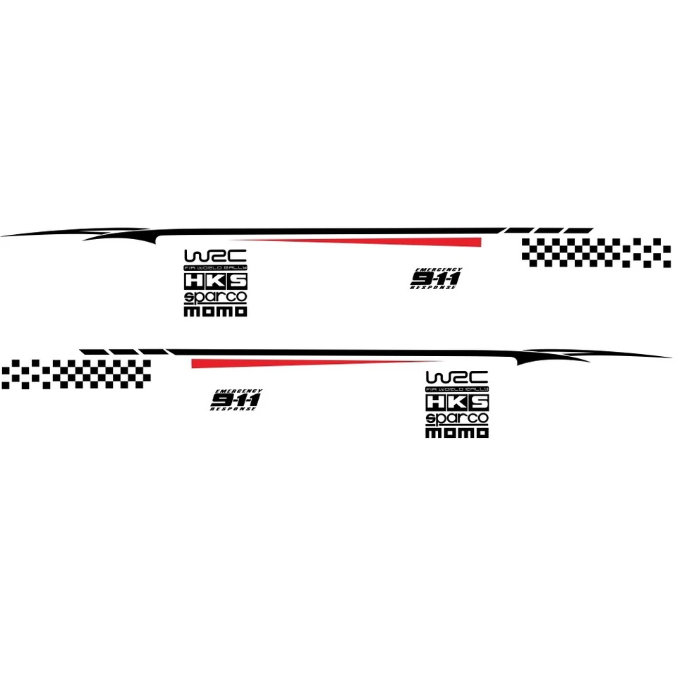 2 piezas calcomanías adhesivas de vinilo impermeables negras/rojas con gráficos Foto 2 de 4