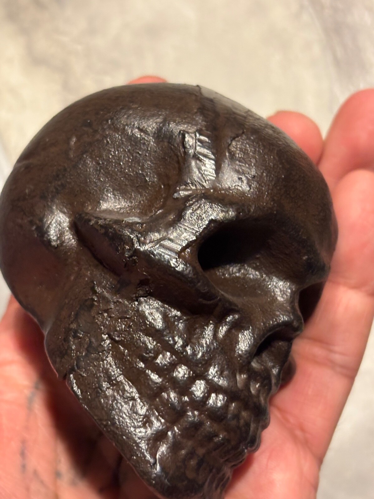 Skull Vintage Paperweight Cast Iron
