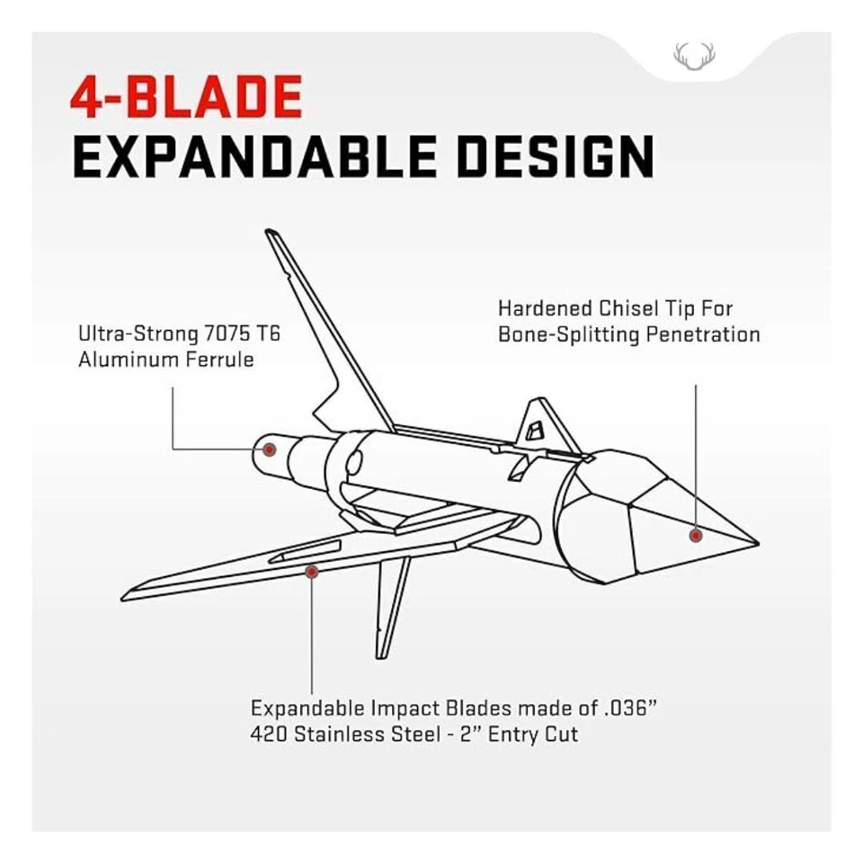 TenPoint Nemesis Broadhead with Expandable Blades 3-Pack 100-Grain - Image 3 of 4