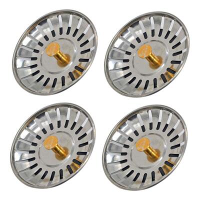 4 Stück Küchenspüle Sieb für Standard Küchenspüle Abflusssieb Chrom