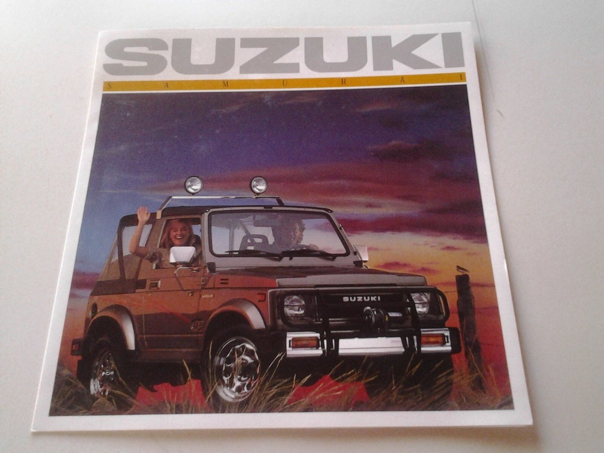 1989 Suzuki Samurai Car Dealer 3-page Foldout Sales Brochure for