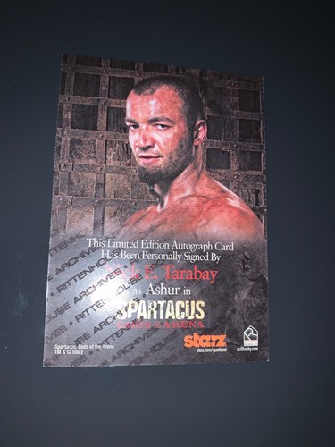 Nick E. Tarabay As Ashur Authentic Autograph Card In Spartacus Gods Of The Arena - Picture 6 of 12