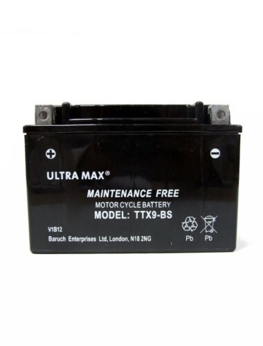 Ultramax TTX9-BS Kawasaki Z1000 B 2007 JMT AGM batería igual que YTX9-BS - Imagen 1 de 3