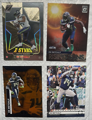DK Metcalf Seattle Seahawks 4 Card Lot. Zenith, Optic, Illusions, & Photogenic