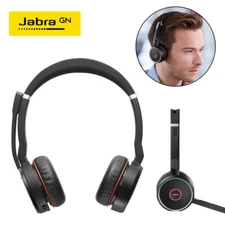Jabra Evolve 75 UC Wireless Bluetooth Active Noise-Cancelling Microphone Headset