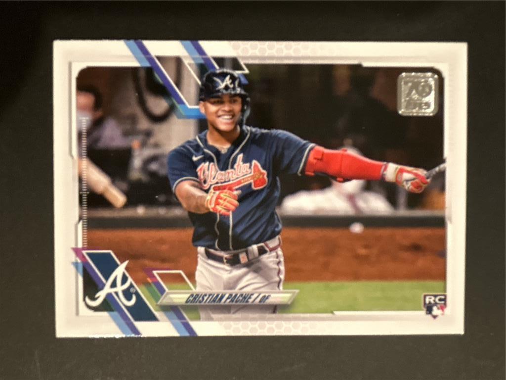 2021 Topps Factory Set Bonus Rookie Photo Variation #187 Cristian Pache Braves