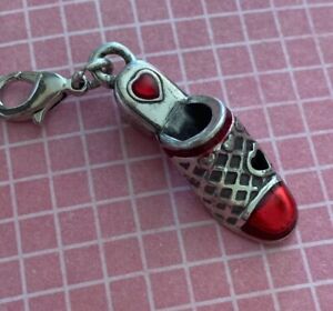 Brighton Black & Red Loafer Shoe Charm for Necklace/Bracelet Excellent 