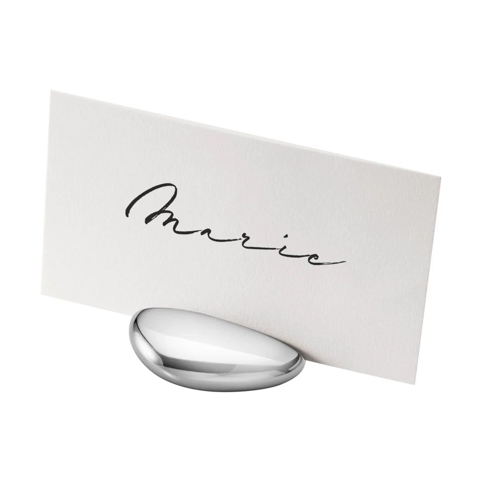 Sky by Georg Jensen 不锈钢桌卡夹 4 件套带卡 - 全新无标签 — 第 3/3 张图片