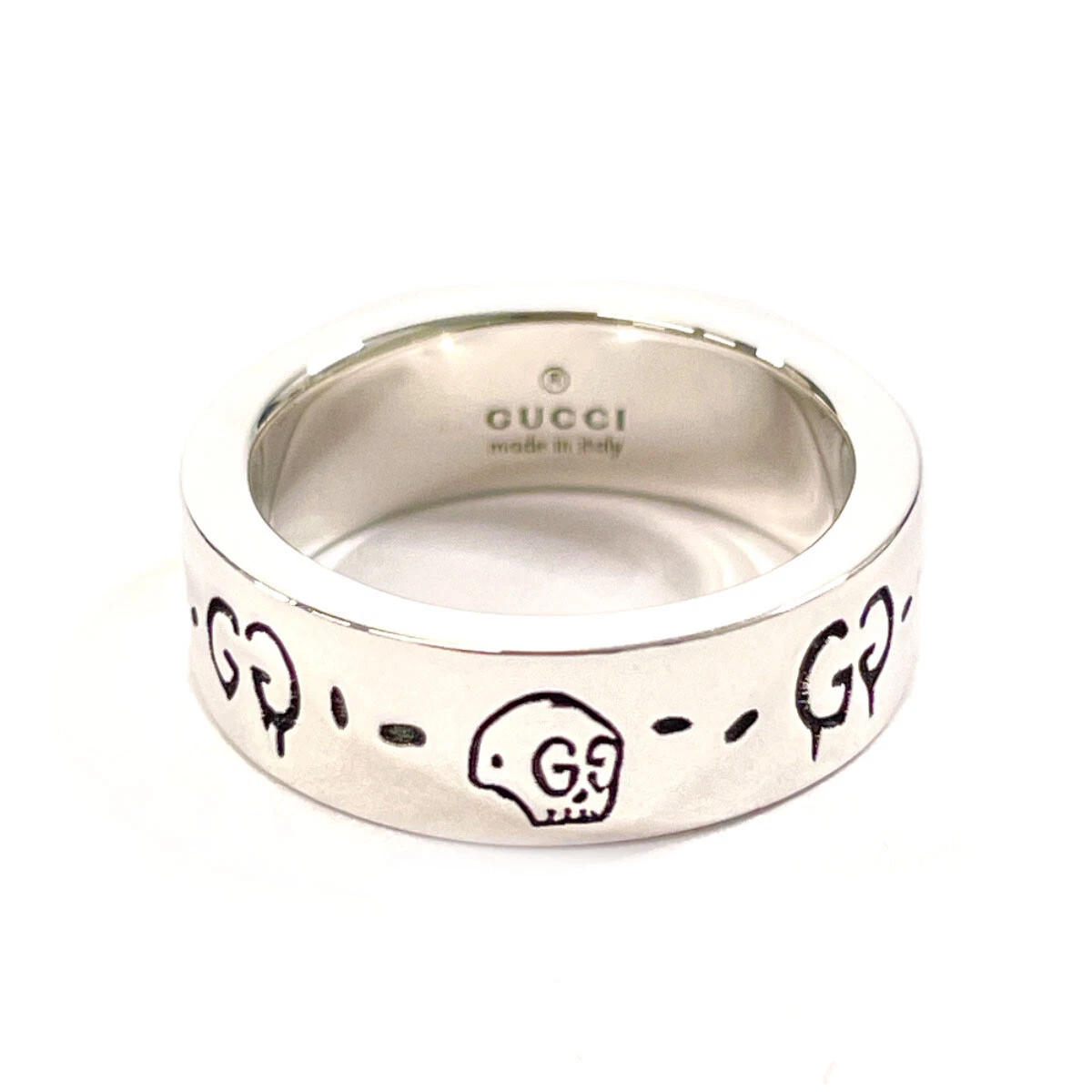 Bague GUCCI US 4,75 (taille US) crâne fantôme argent 925 accessoires femmes bijoux
