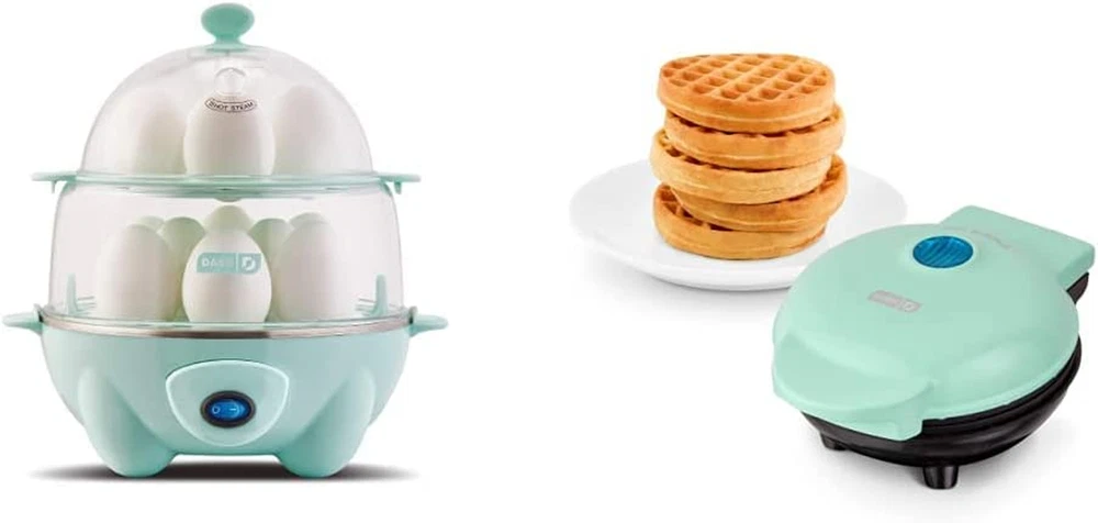 **Deluxe Rapid Egg Cooker with Mini Waffle Hash Brown and Keto Pan**