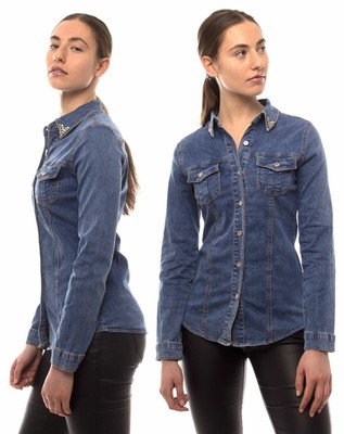 ladies fitted denim shirt