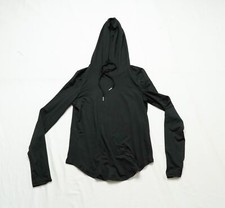 SHEIN Women's Trendy Yoga Single Color Sports Sweatshirt ZS6 Black Small